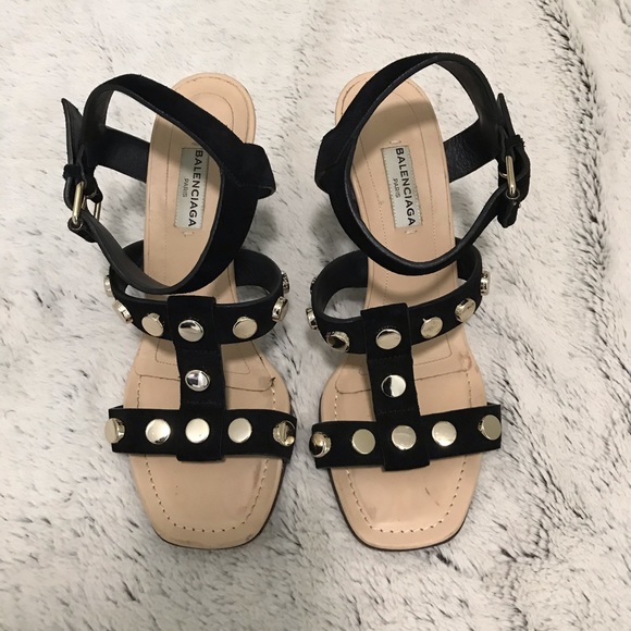Authentic Balenciaga studded wedge Sandals - Picture 13 of 14